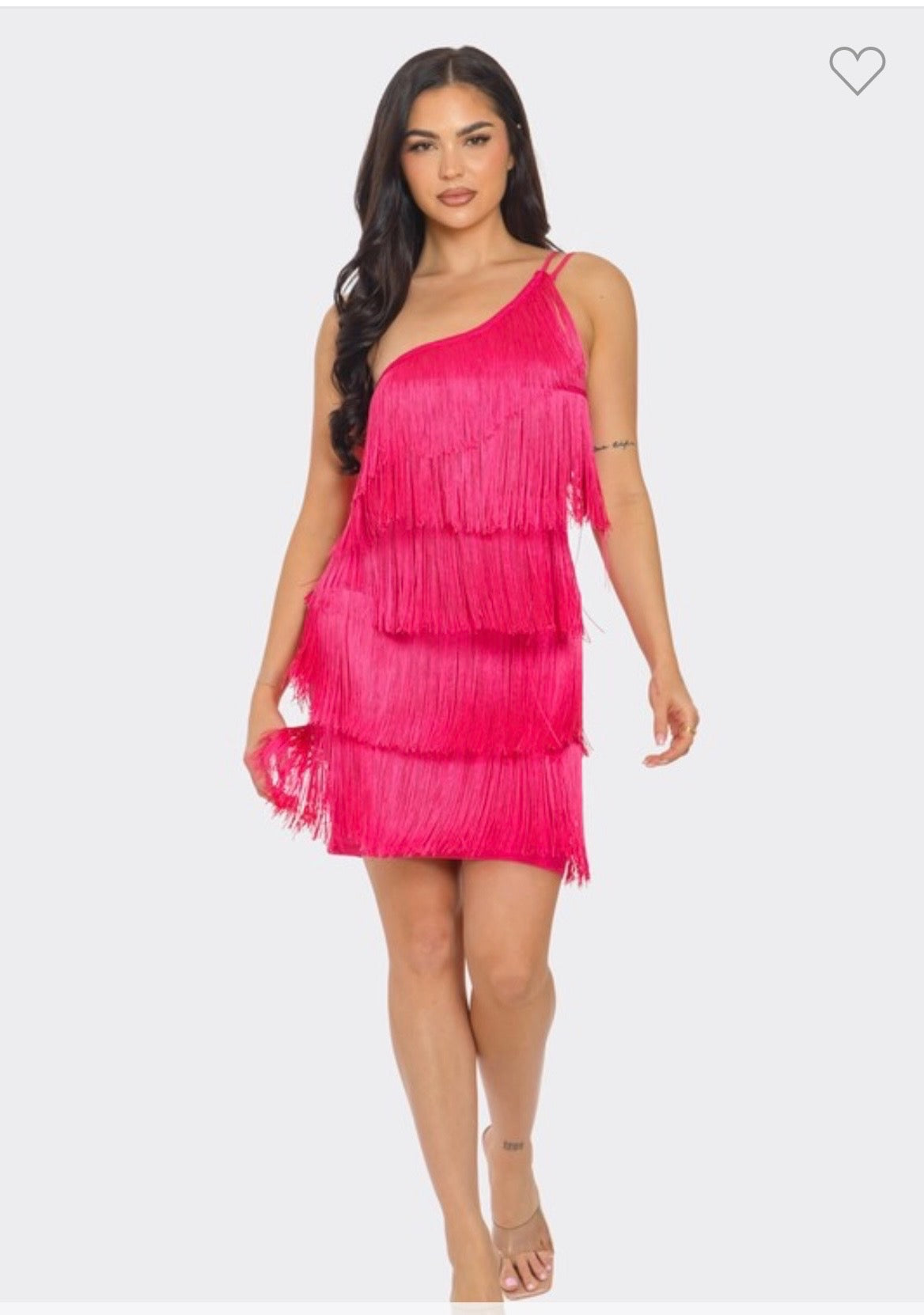 One Shoulder Fringe Dress