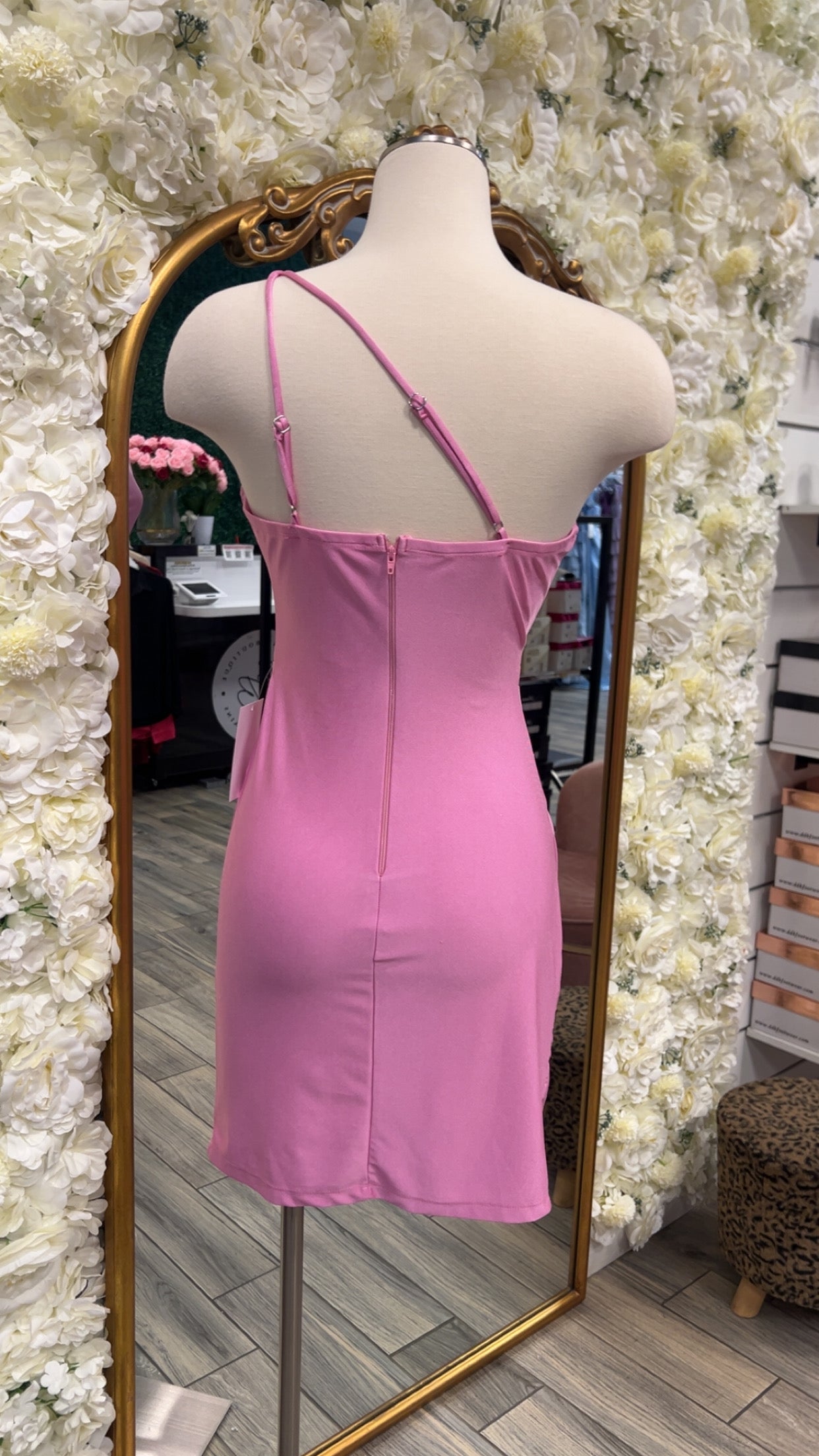 Bubble Gum One Sided Dress
