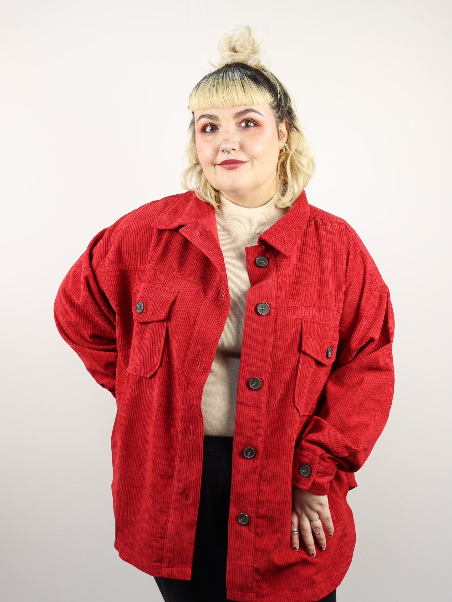 Red Corduroy Shacket