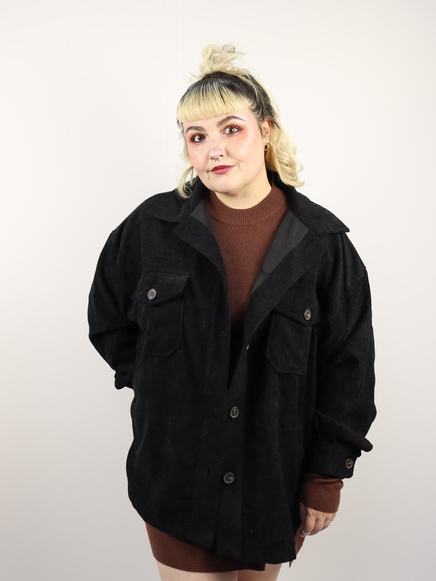 Black Corduroy Shacket