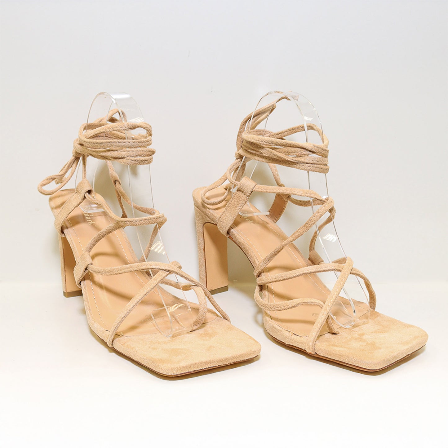 LOVE MARK NUDE SUEDE WRAP UP HEELS TAYLOR-7