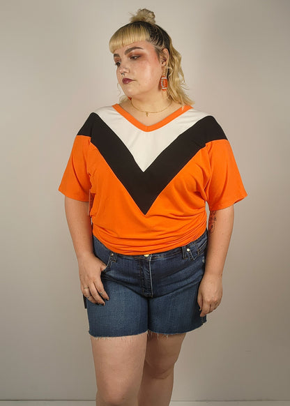 Orange and Black Top