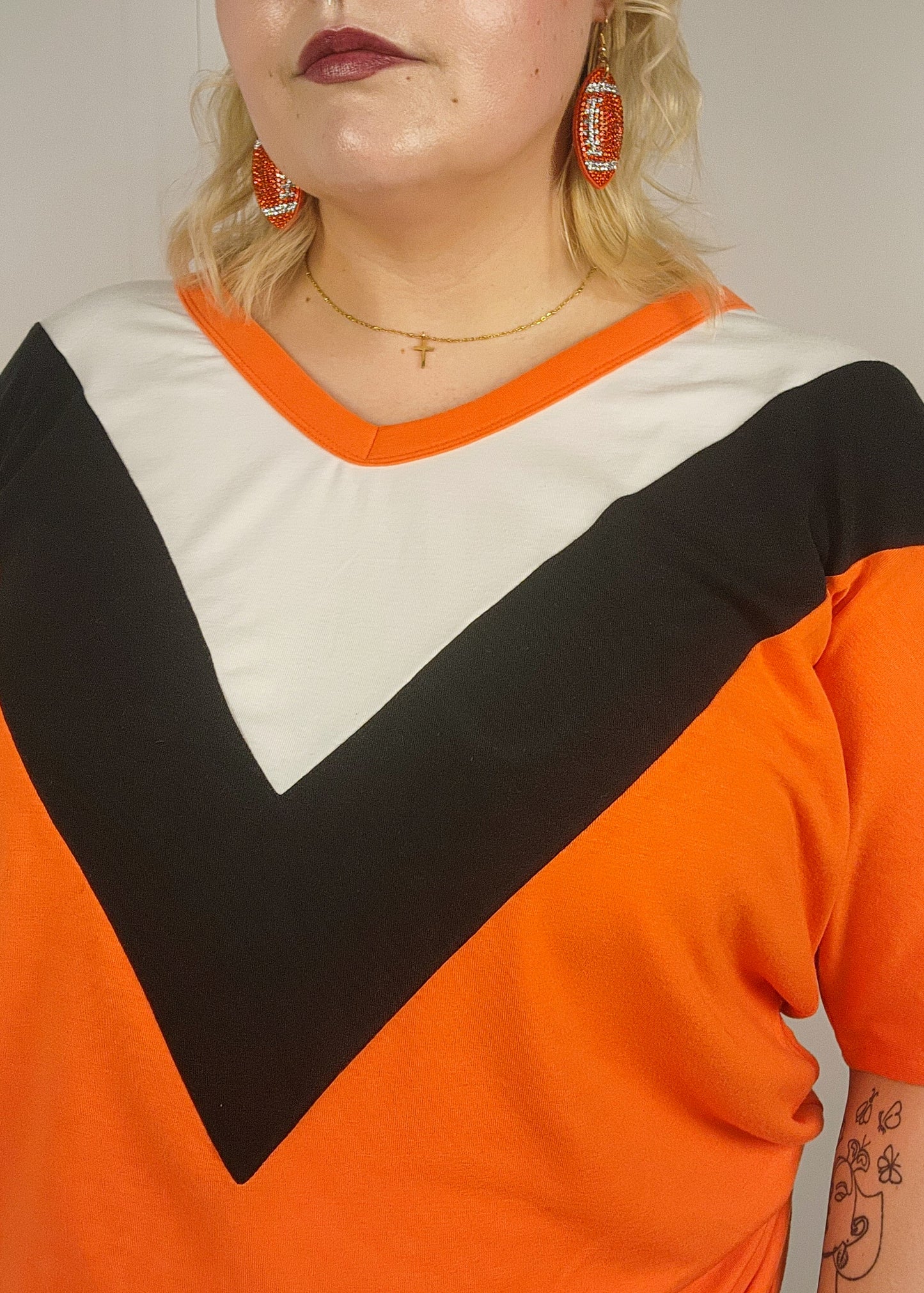 Orange and Black Top
