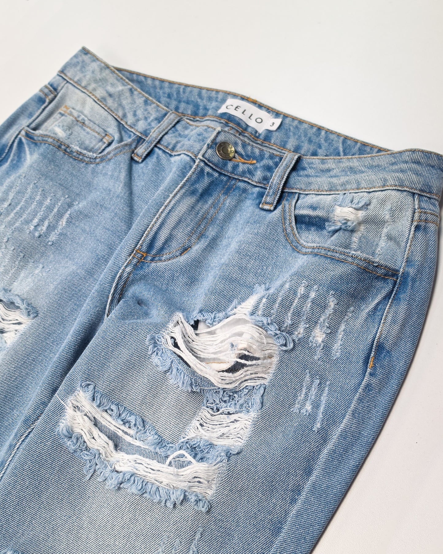 CELLO High Rise Straight Jeans