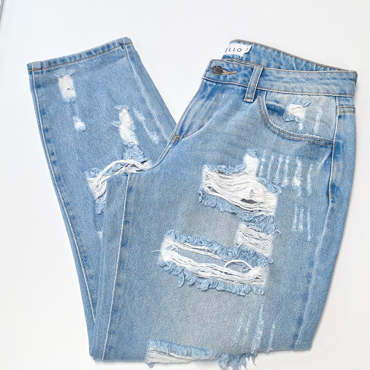 CELLO High Rise Straight Jeans