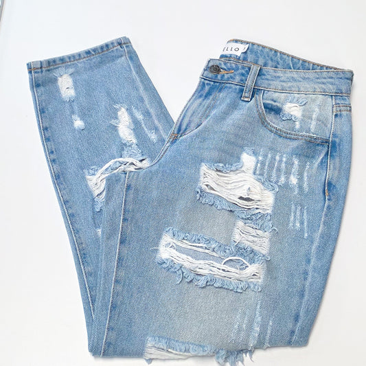 CELLO High Rise Straight Jeans