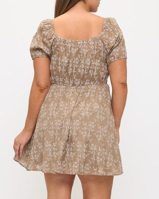 PLUS Floral Print Mini Dress