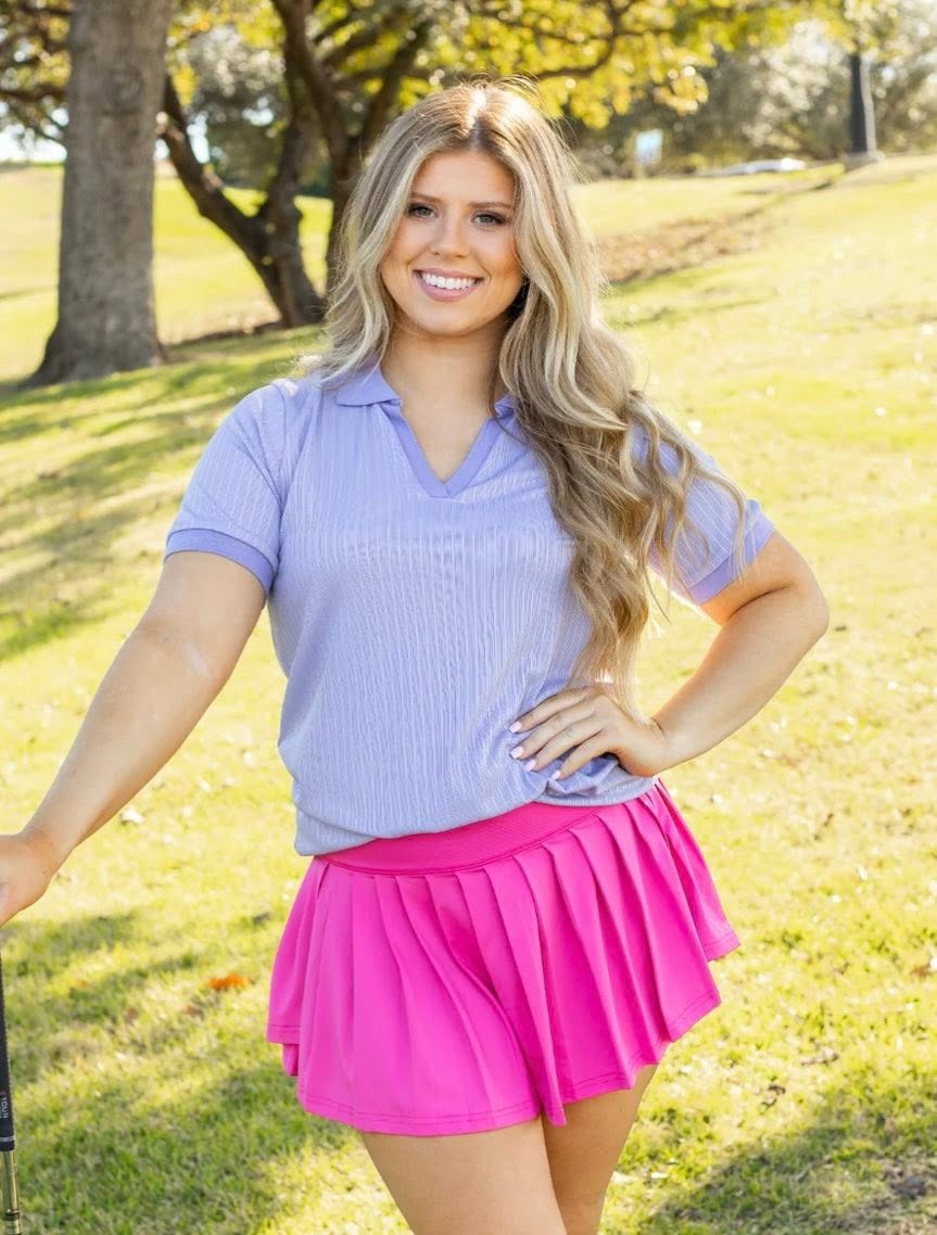 Ribbed Collared Shirt