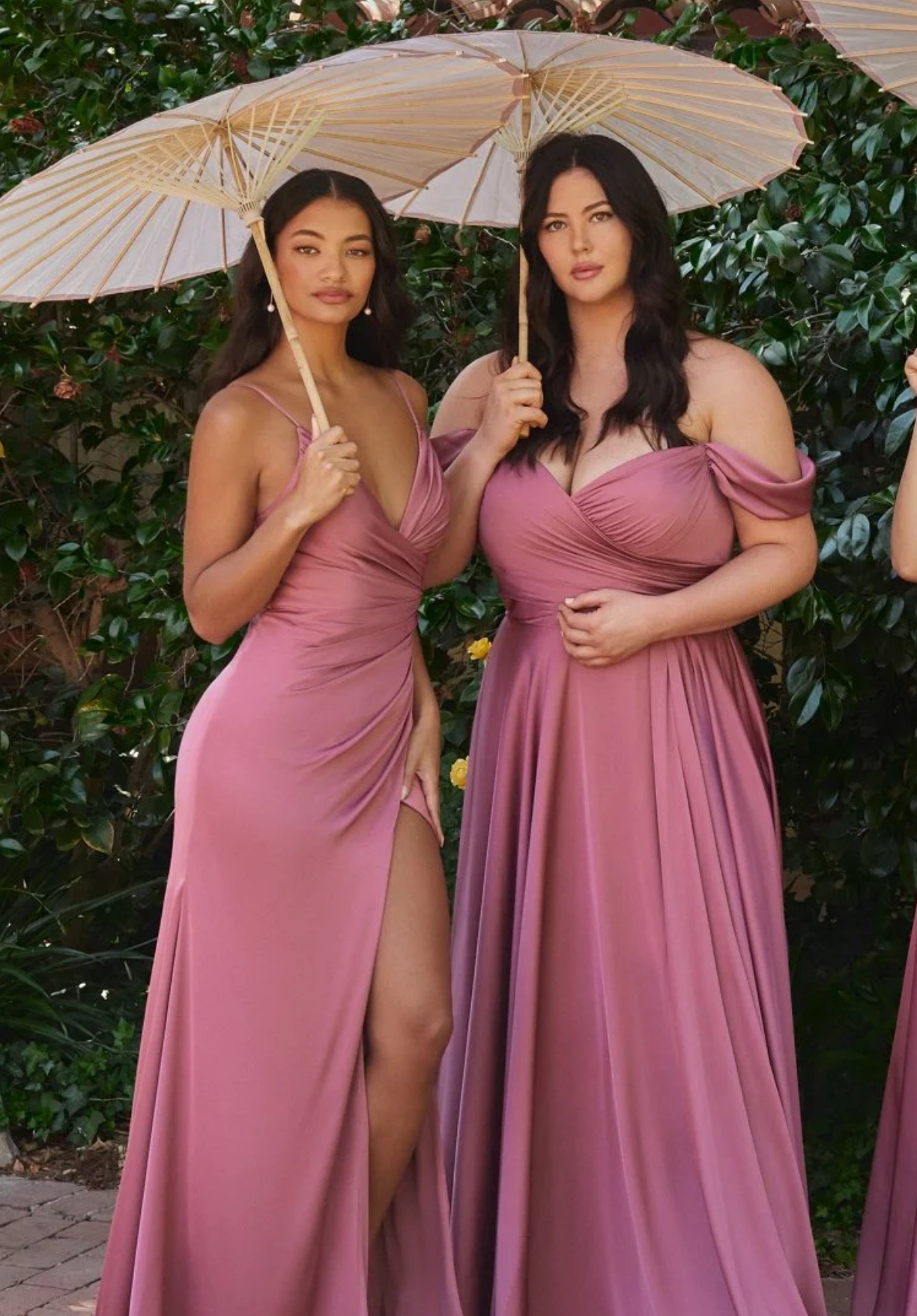 LA 7493C+ PLUS Satin Sweetheart Off The Shoulder Gown