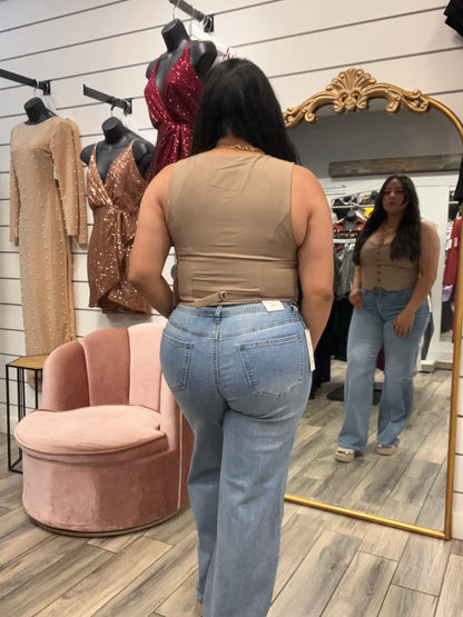 Iris Button Up Vest Top