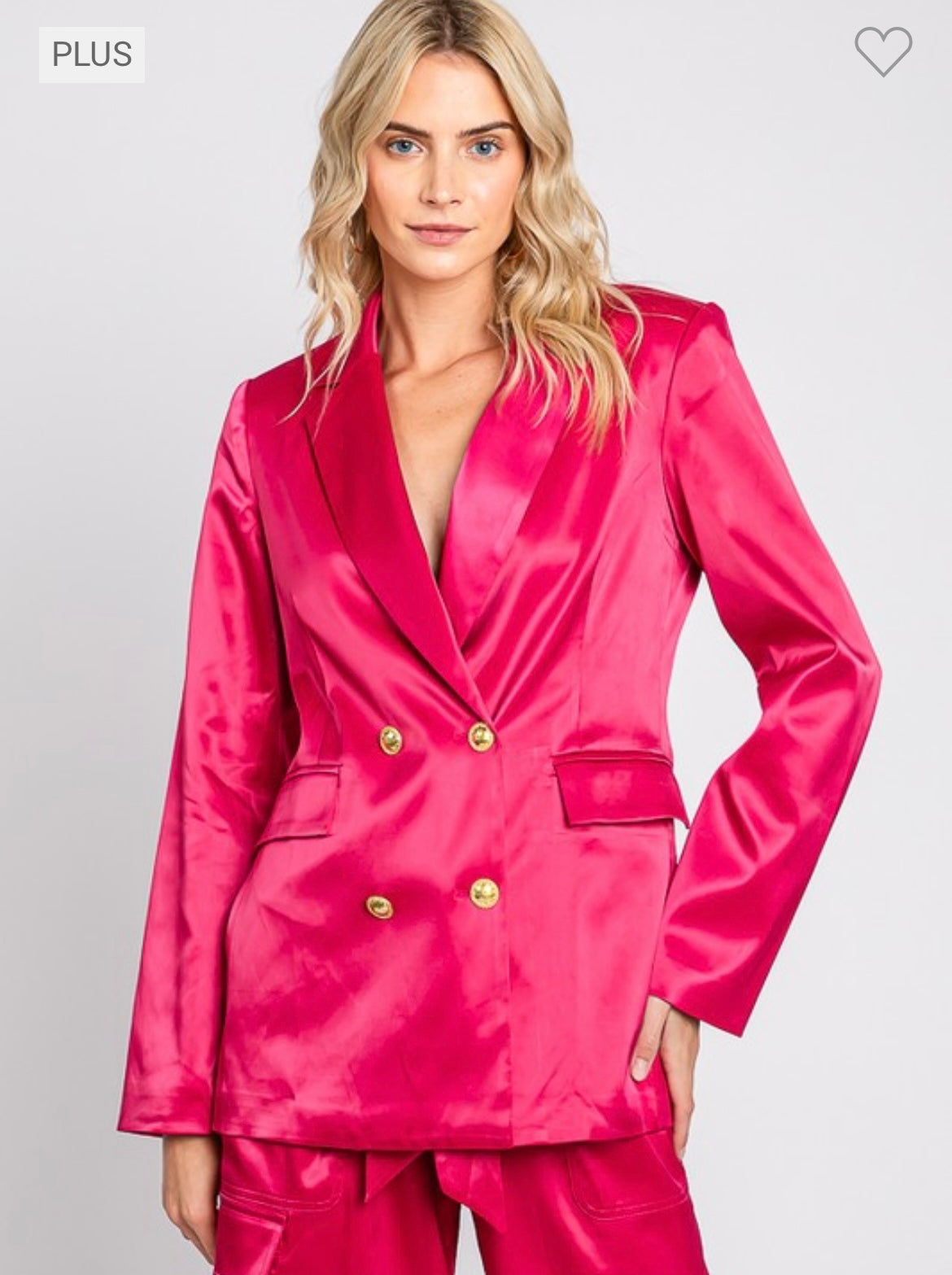 Plus Fuchsia Blazer