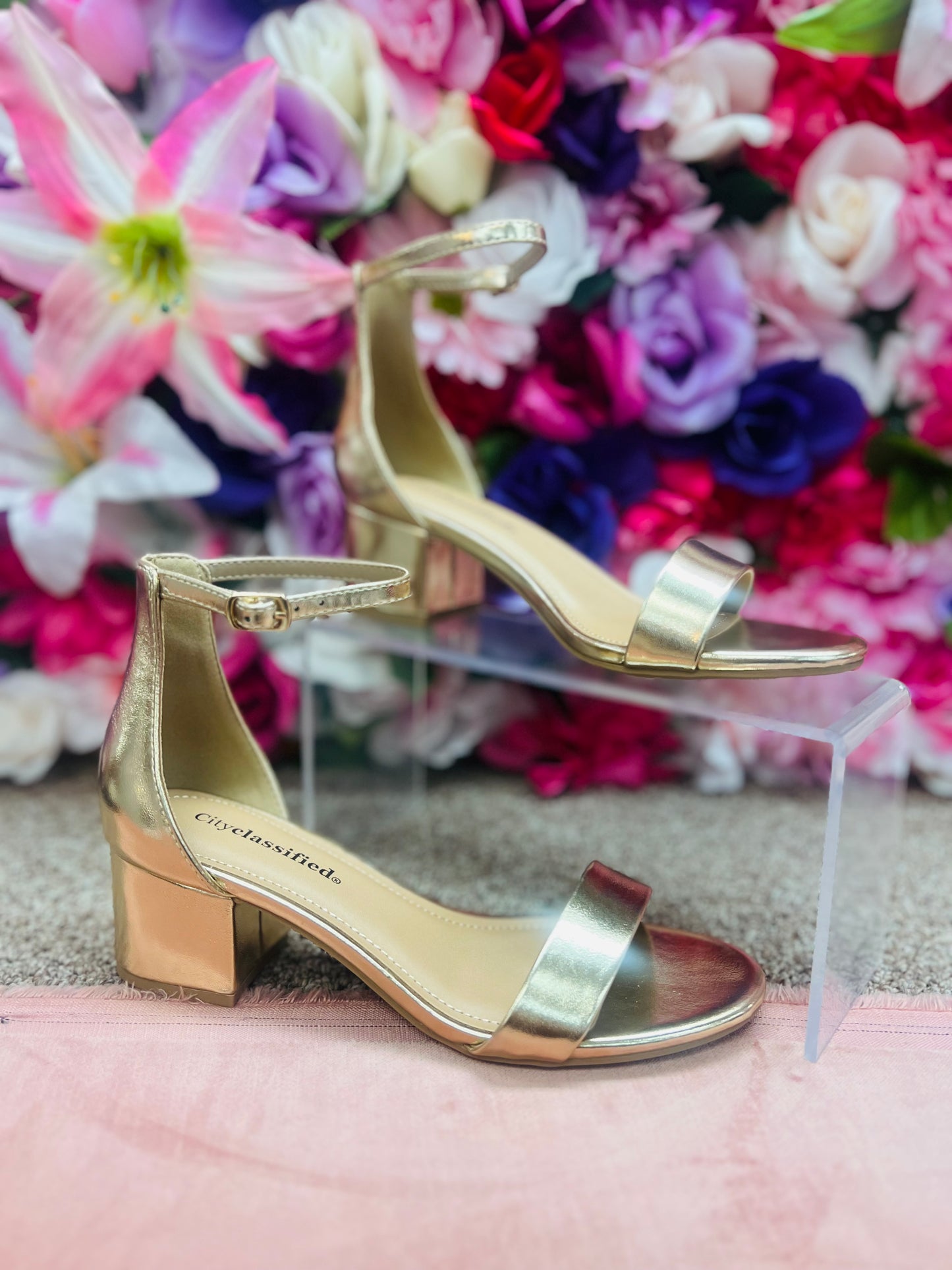 Gold Basic Heels