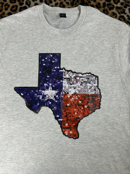 Sequin Texas Grey T-shirt