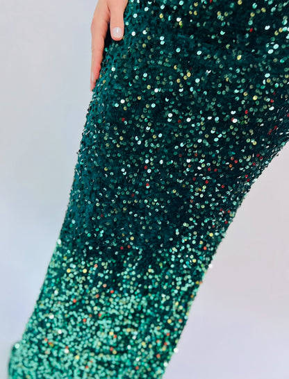 NR FSWD2390 Emerald Ombre Gown