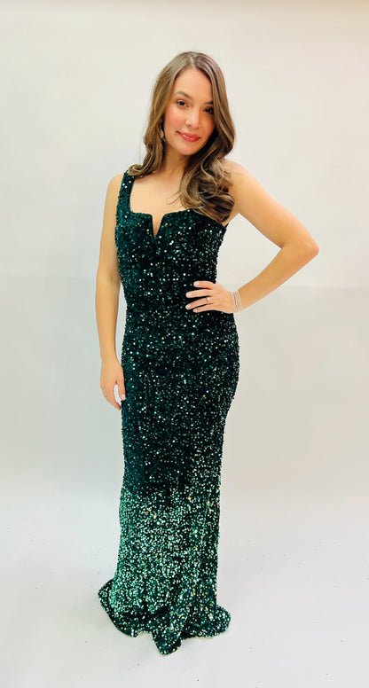 NR FSWD2390 Emerald Ombre Gown