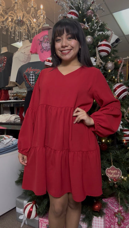 Deep Red Scarlet Dress