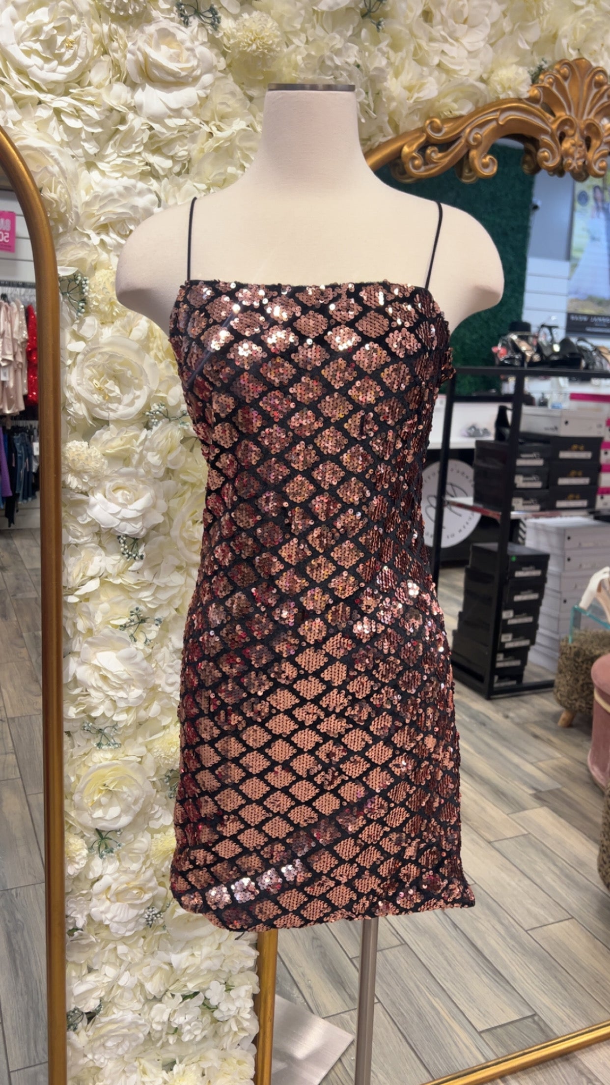 Brianna Sequin Mini Dress