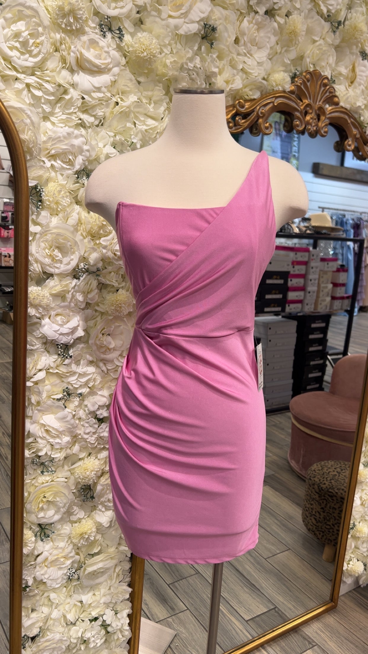 Bubble Gum One Sided Dress