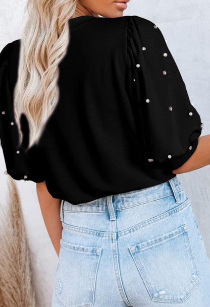 Bedazzled Sleeve Top
