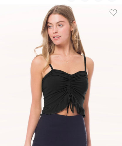 Drawstring Crop Top