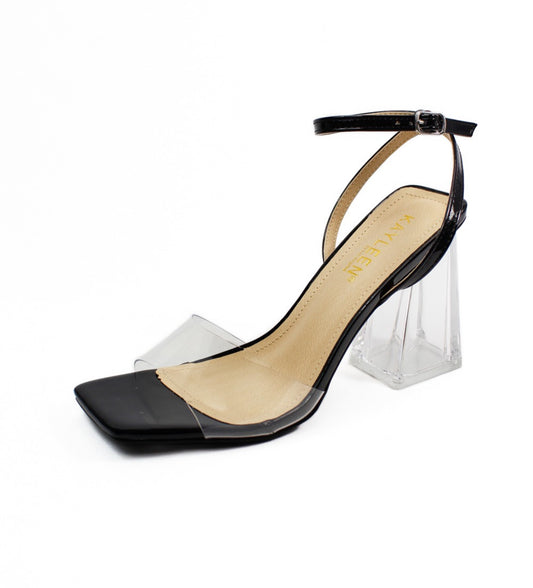Kayleen Benice-87 Clear Block Heel