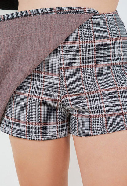 Plus Plaid Skort