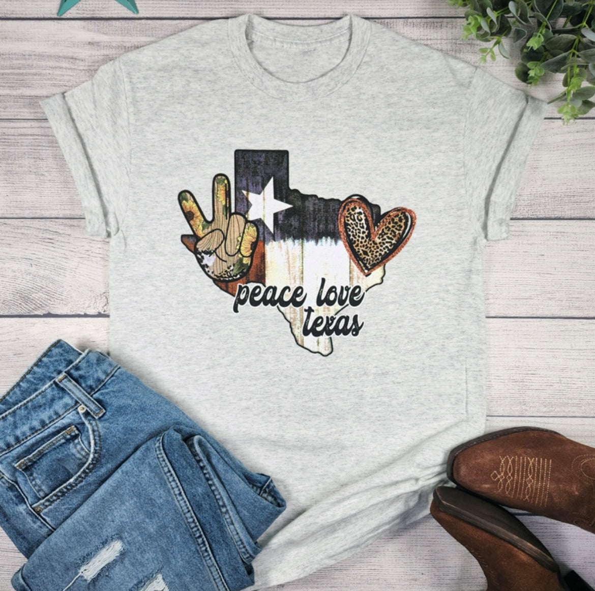 Peace, Love, Texas T-shirt