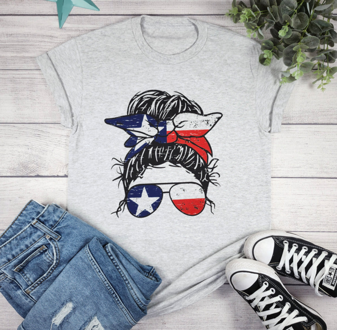 Texas Flag Girl T-shirt