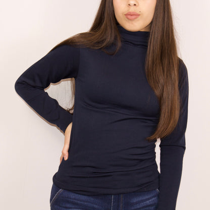 FLEECE MOCK NECK LONG SLEEVE TOP