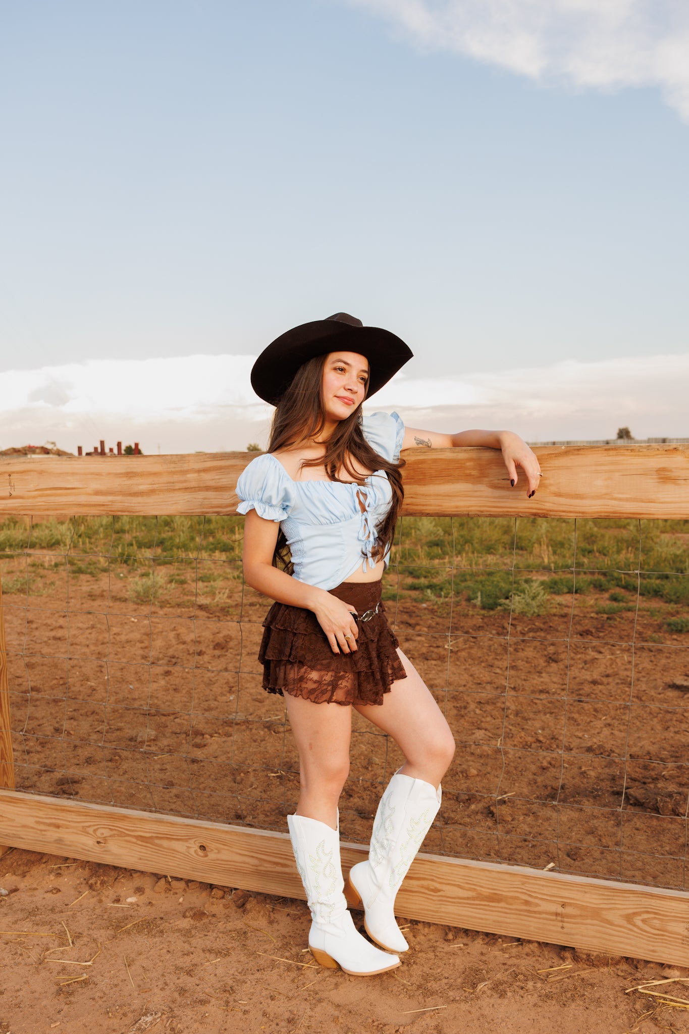 Puff Sleeve Babydoll Crop Top