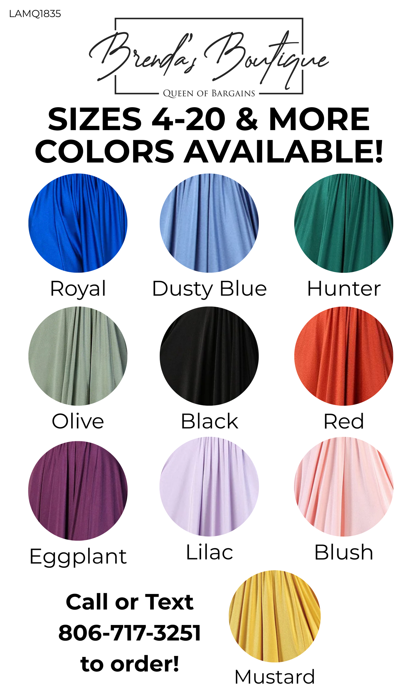 LA MQ1835+ Satin Long Sleeve V Gown