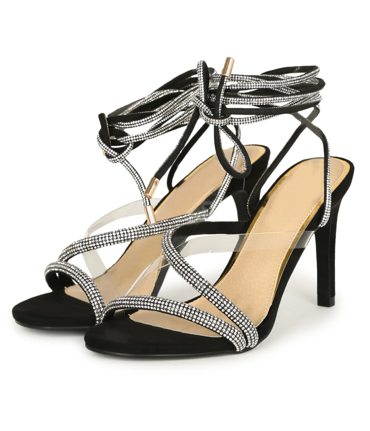 Anni-10 Rhinestone Wrap-up Stiletto