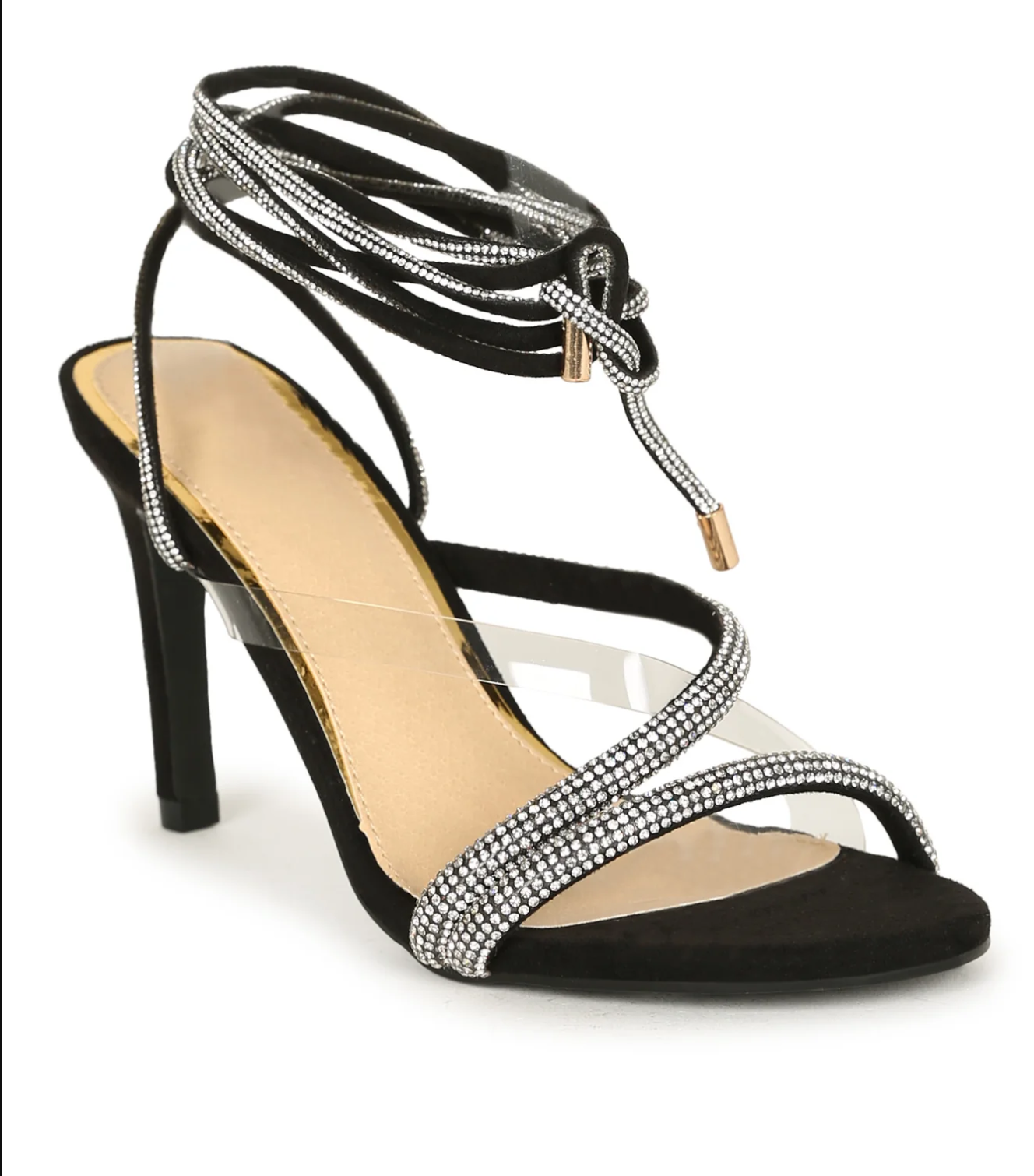 Anni-10 Rhinestone Wrap-up Stiletto
