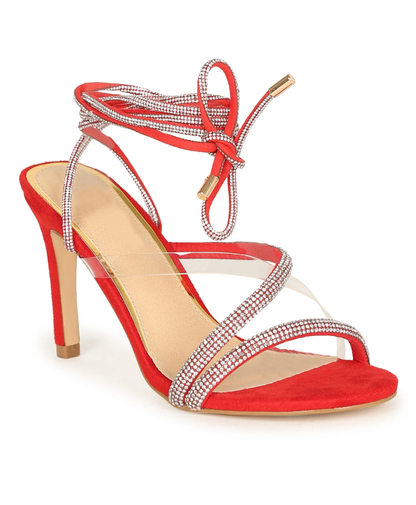 Anni-10 Rhinestone Wrap-up Stiletto