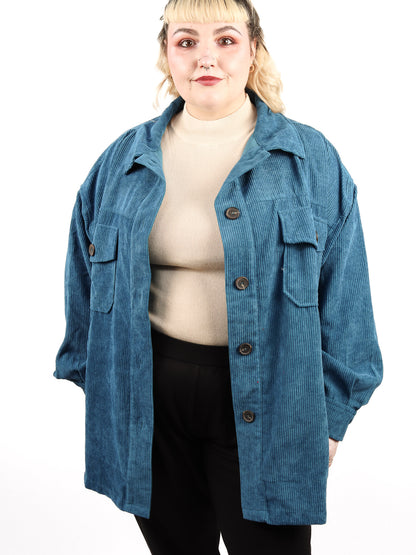Blue Corduroy Shacket