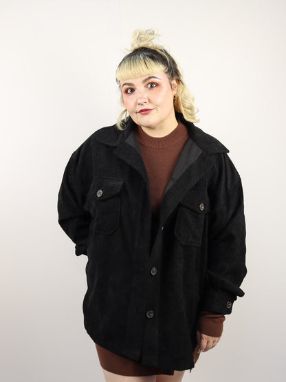 Black Corduroy Shacket