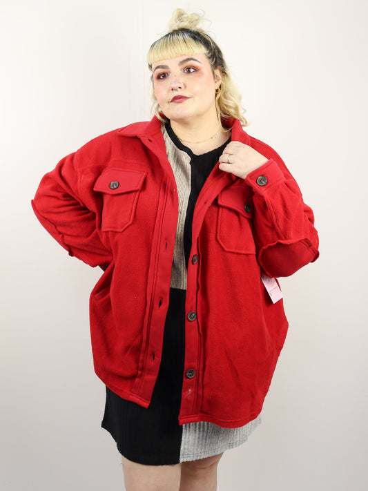 Red Fleece Shacket