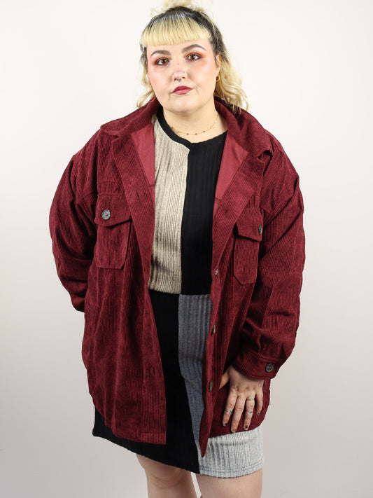 Plum Corduroy Shacket