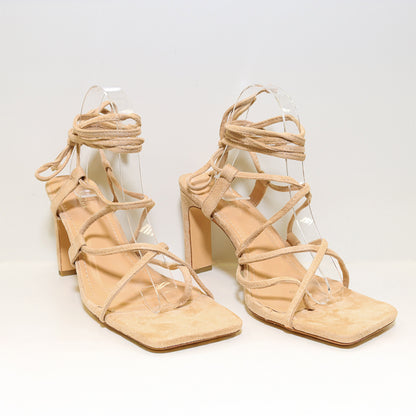LOVE MARK NUDE SUEDE WRAP UP HEELS TAYLOR-7