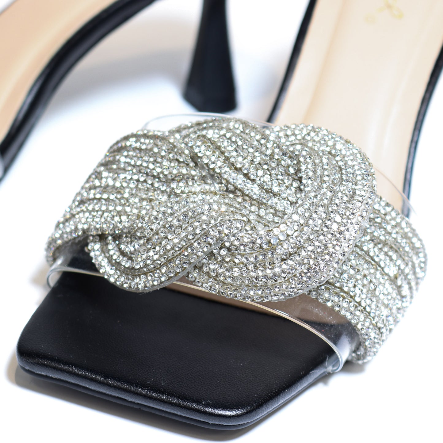 Qupid Jaylove-34 Clear/Black Heels