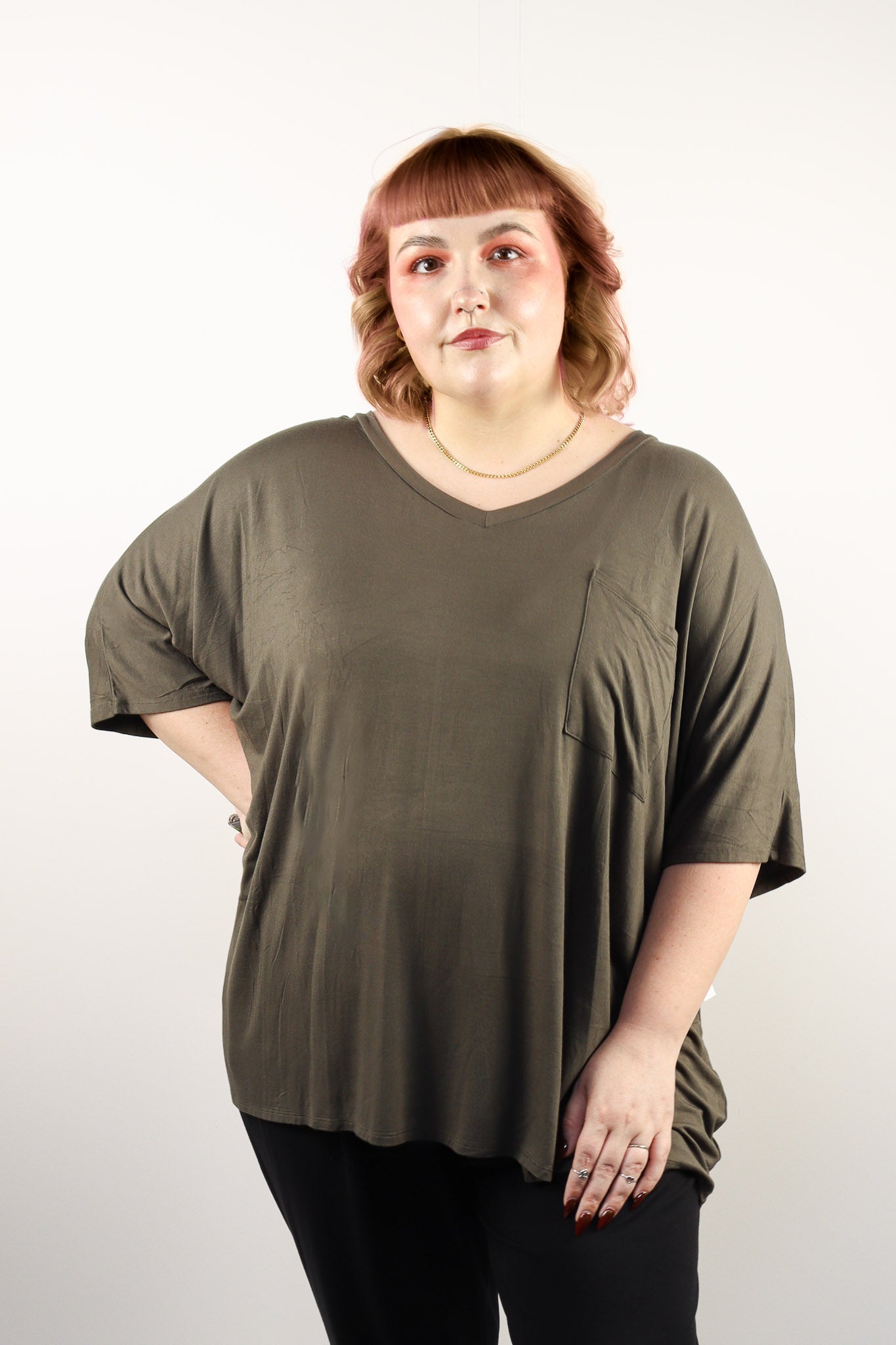 Olive Casual Pocket Tee