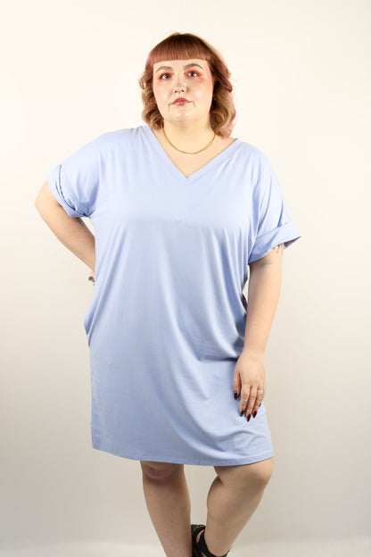 Plus Sky Blue Tshirt Dress