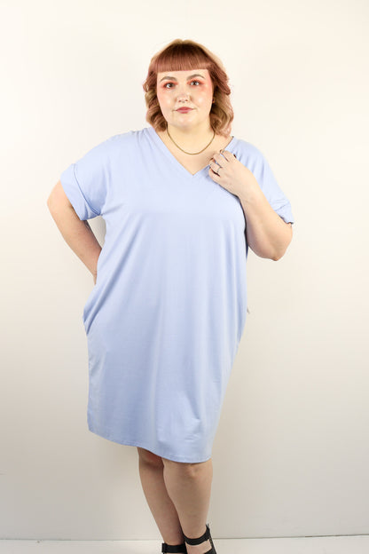 Plus Sky Blue Tshirt Dress