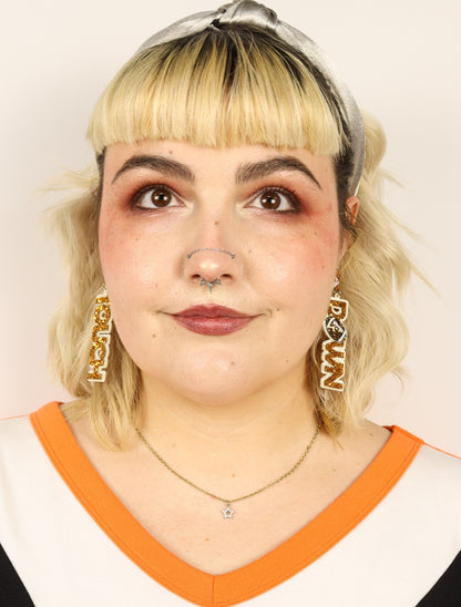 Touch Down Glittered Earrings