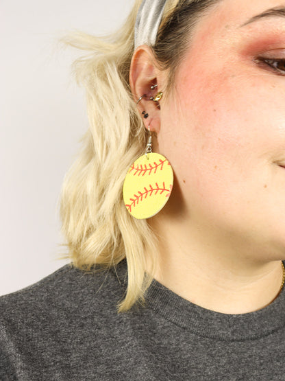 Softball Earrings
