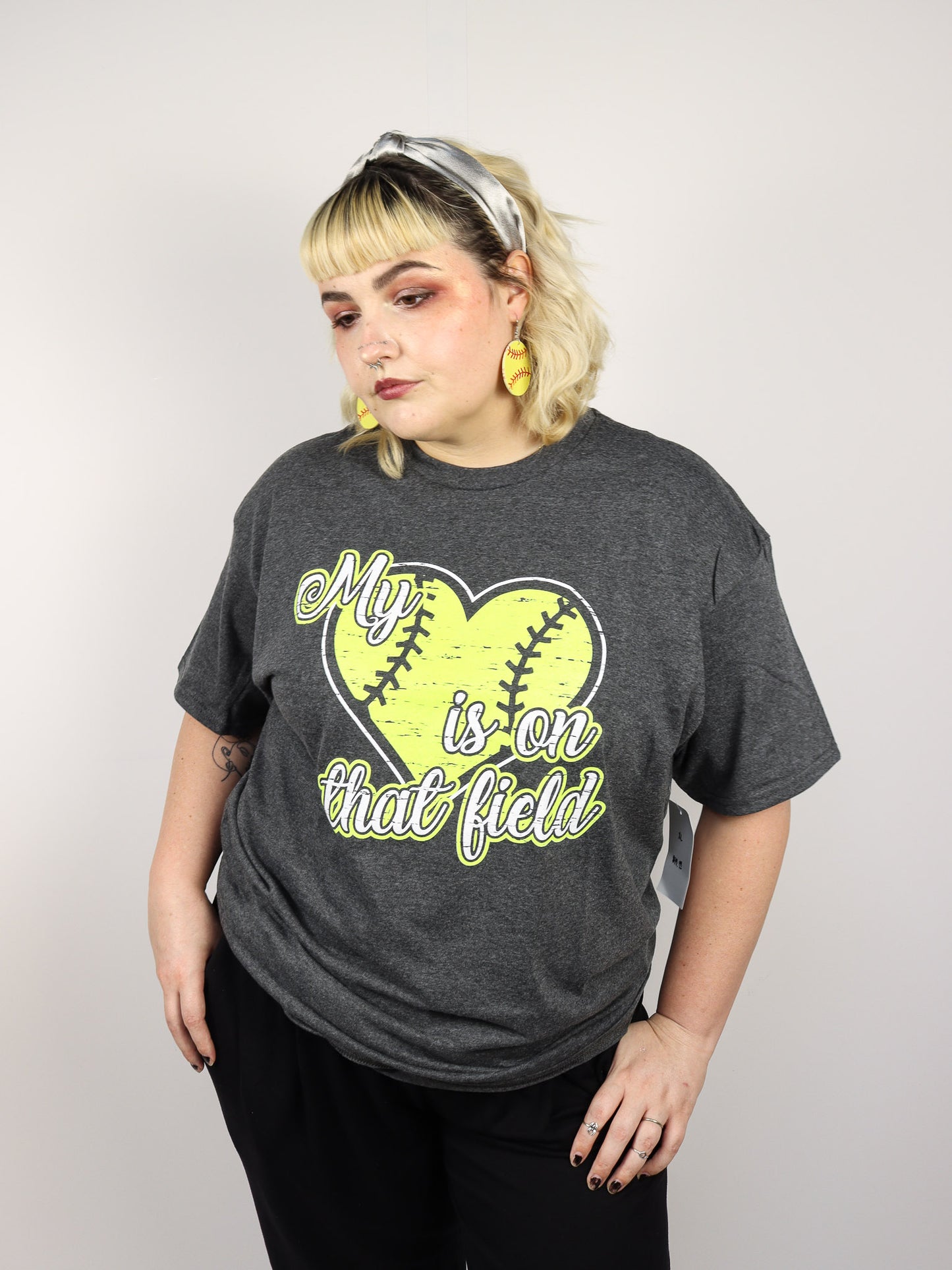 My Heart is on that Field Softball T-Shirt