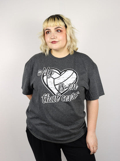My Heart is on that Court Volleyball T-Shirt