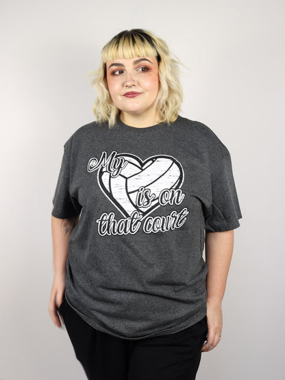 My Heart is on that Court Volleyball T-Shirt