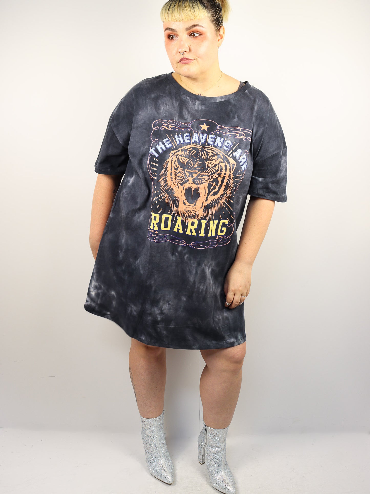 Gray Wash T-shirt Dress