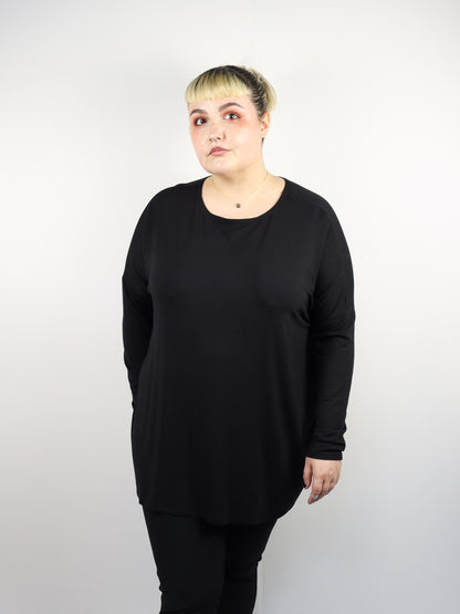 Black Casual Long Sleeve Top